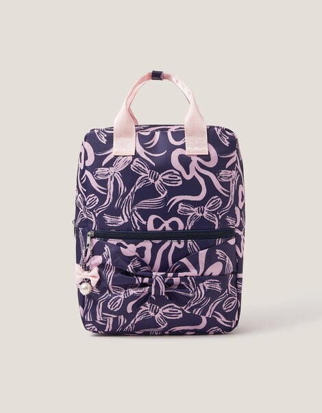 Bow Print School Backpack, , large
