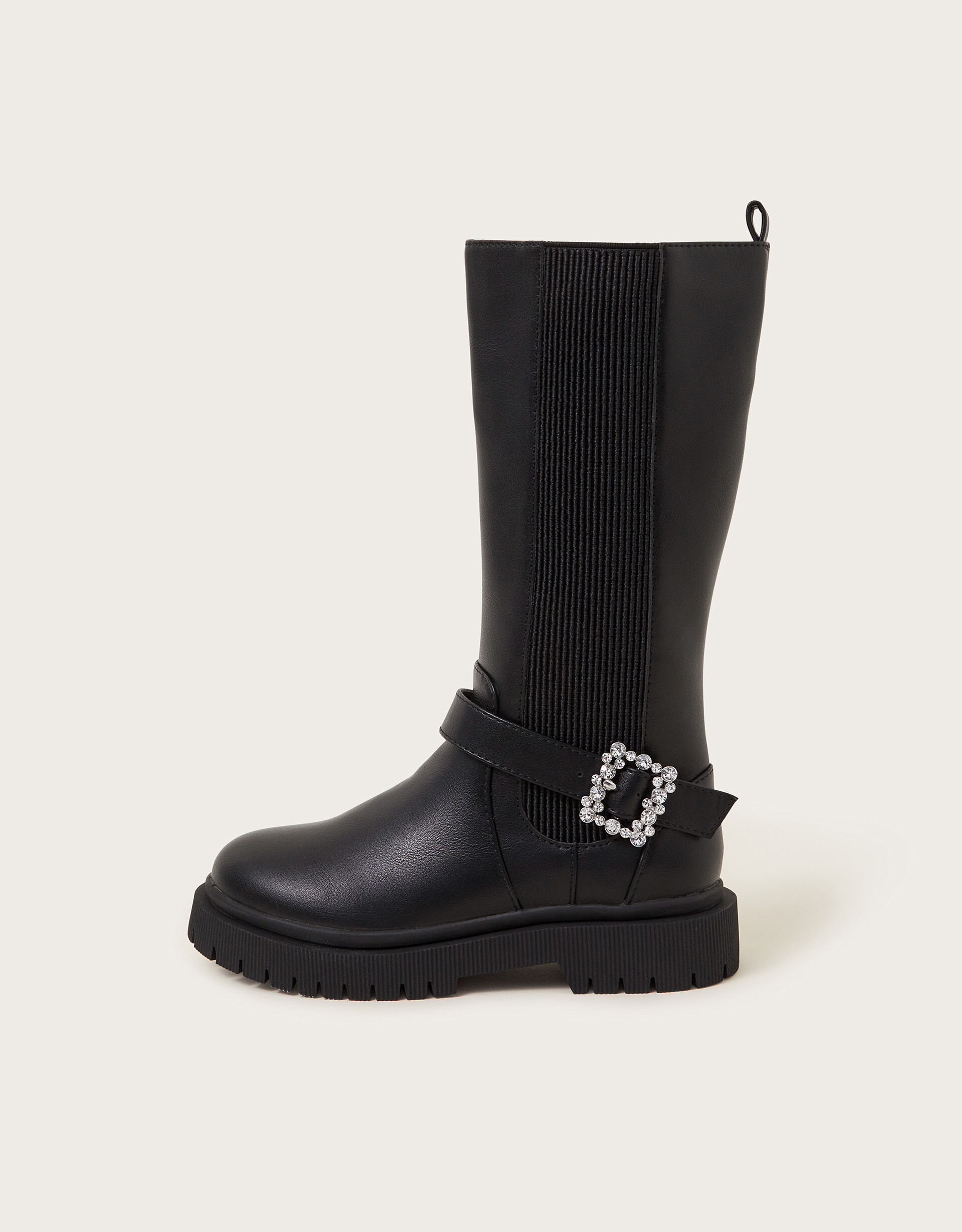Black boots with diamante deals