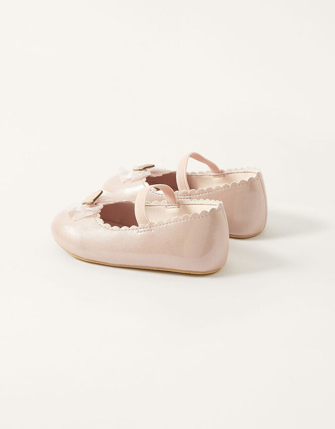 Baby Patent Organza Bow Walker Shoes, Pink (PINK), large