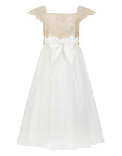 Estella Sparkle Occasion Dress, Gold (GOLD), large