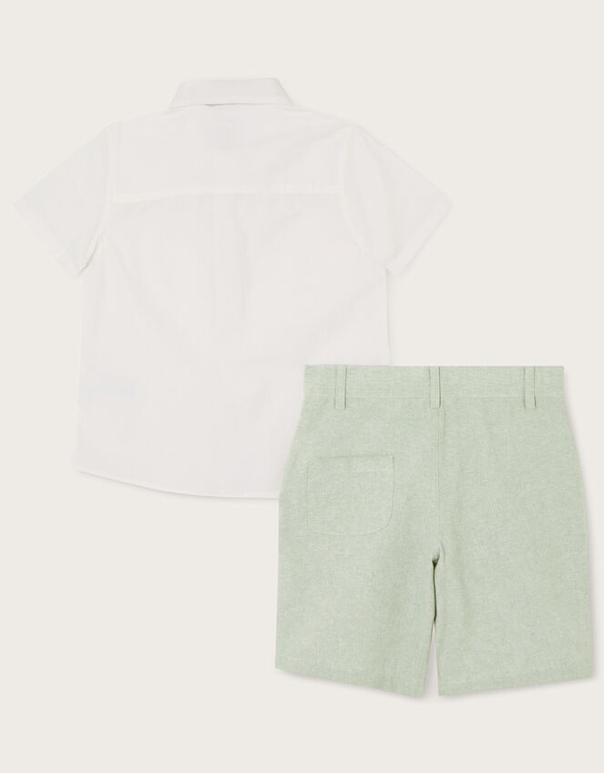 Smart Shorts Bowtie and Shirt Set, Green (GREEN), large