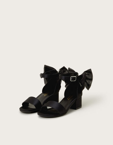 Open-Toe Bow Heels, Black (BLACK), large