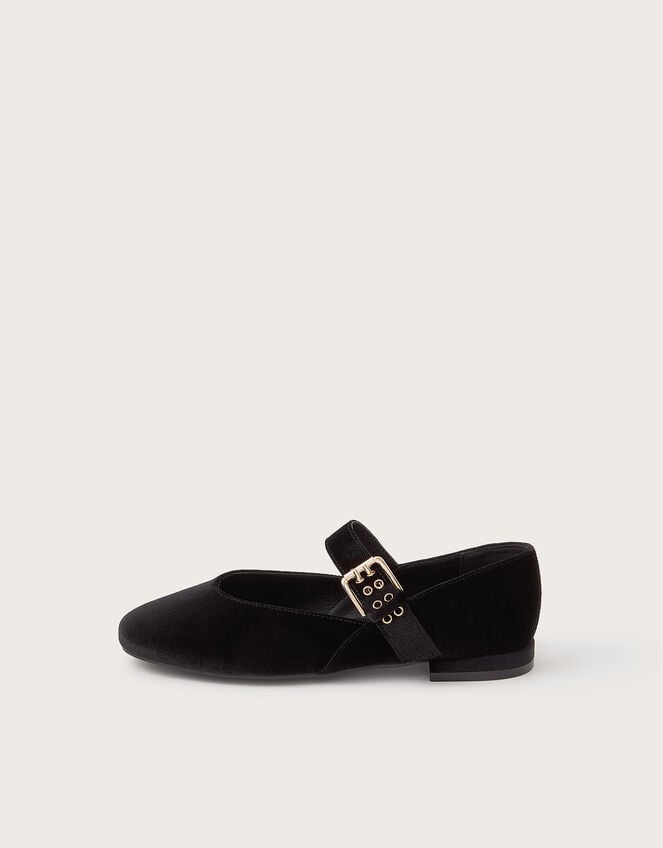 Effie Velvet Ballet Flats, Black (BLACK), large