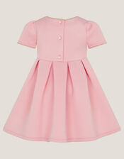 Baby Short Sleeve Bow Dress, Pink (PINK), large
