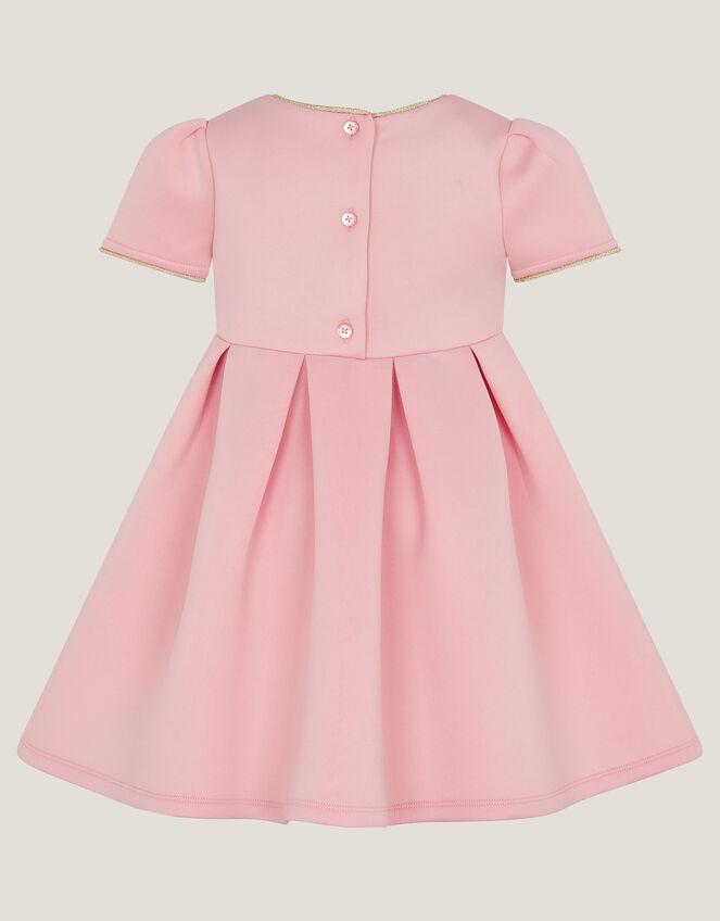 Baby Short Sleeve Bow Dress, Pink (PINK), large