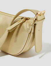 Meg Crescent Sling Bag, Gold (GOLD), large