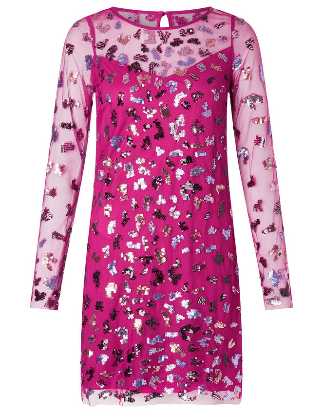 Eugiene Sequin Tunic Dress, Pink (PINK), large