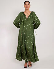 East Kamara Spot Dress, Green (GREEN), large