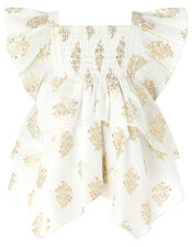 Baby Tansy Butterfly Set in Recycled Fabric, Ivory (IVORY), large