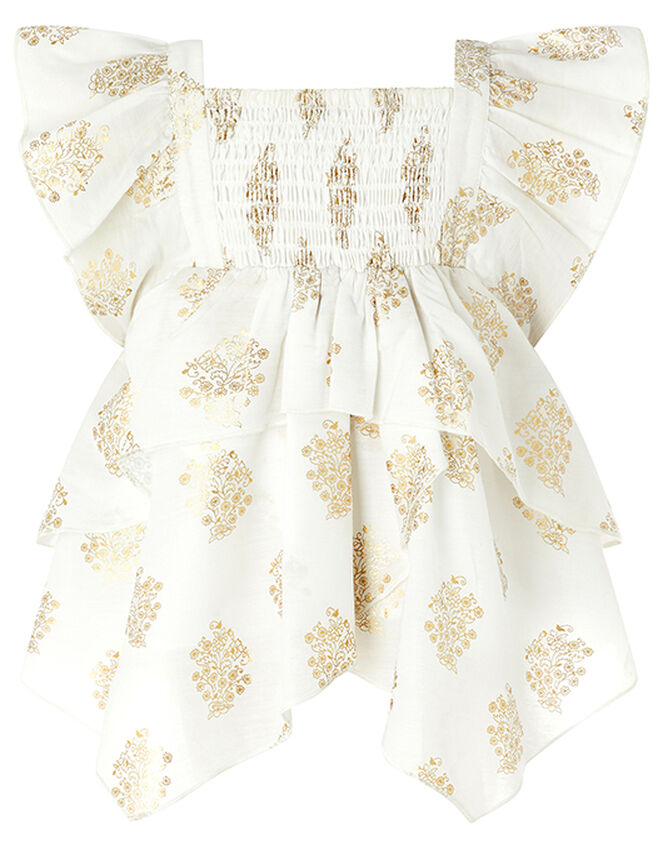 Baby Tansy Butterfly Set in Recycled Fabric, Ivory (IVORY), large