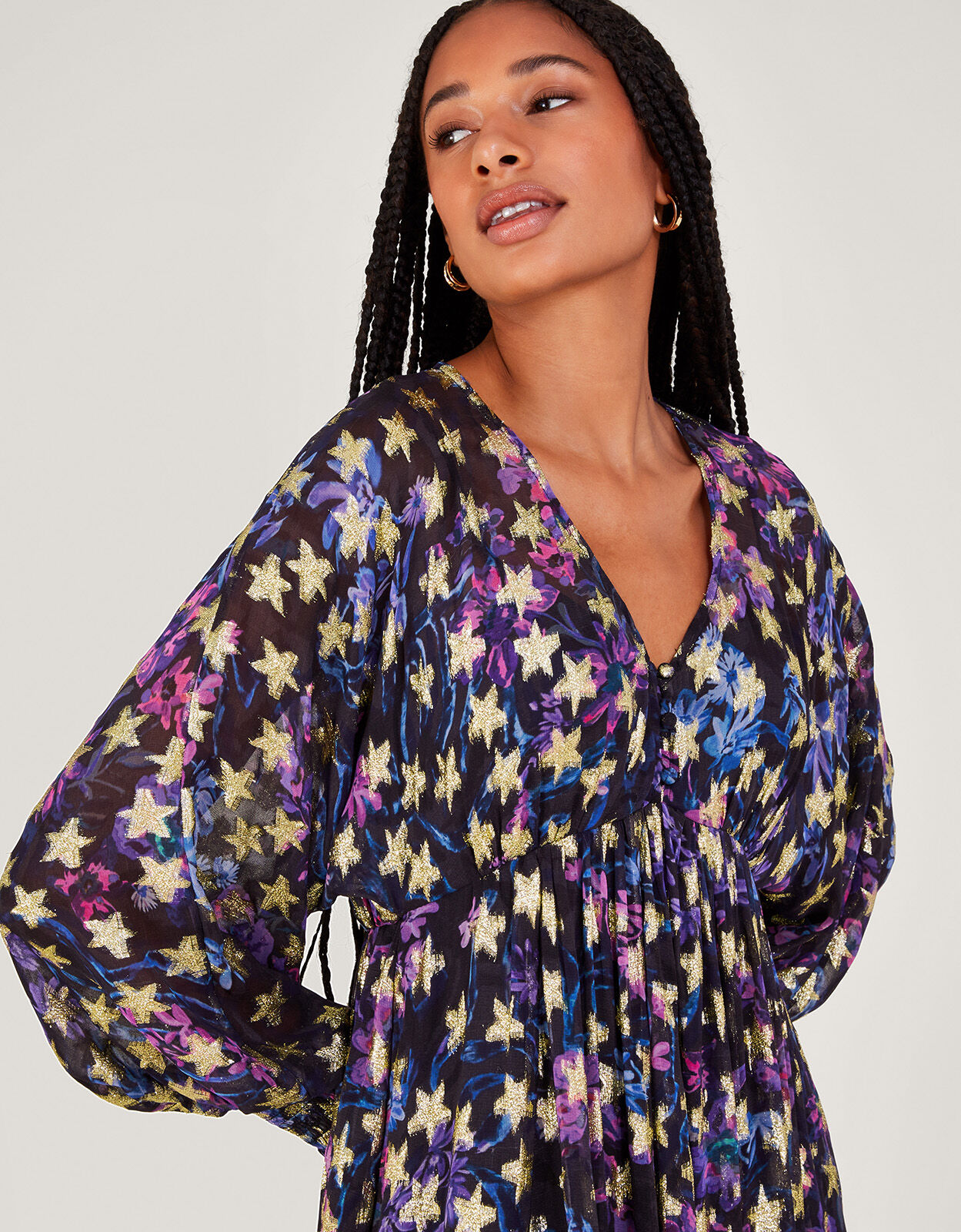 Monsoon celleni star print dress hotsell