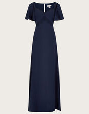 Charlotte Crepe Maxi Dress, Blue (NAVY), large