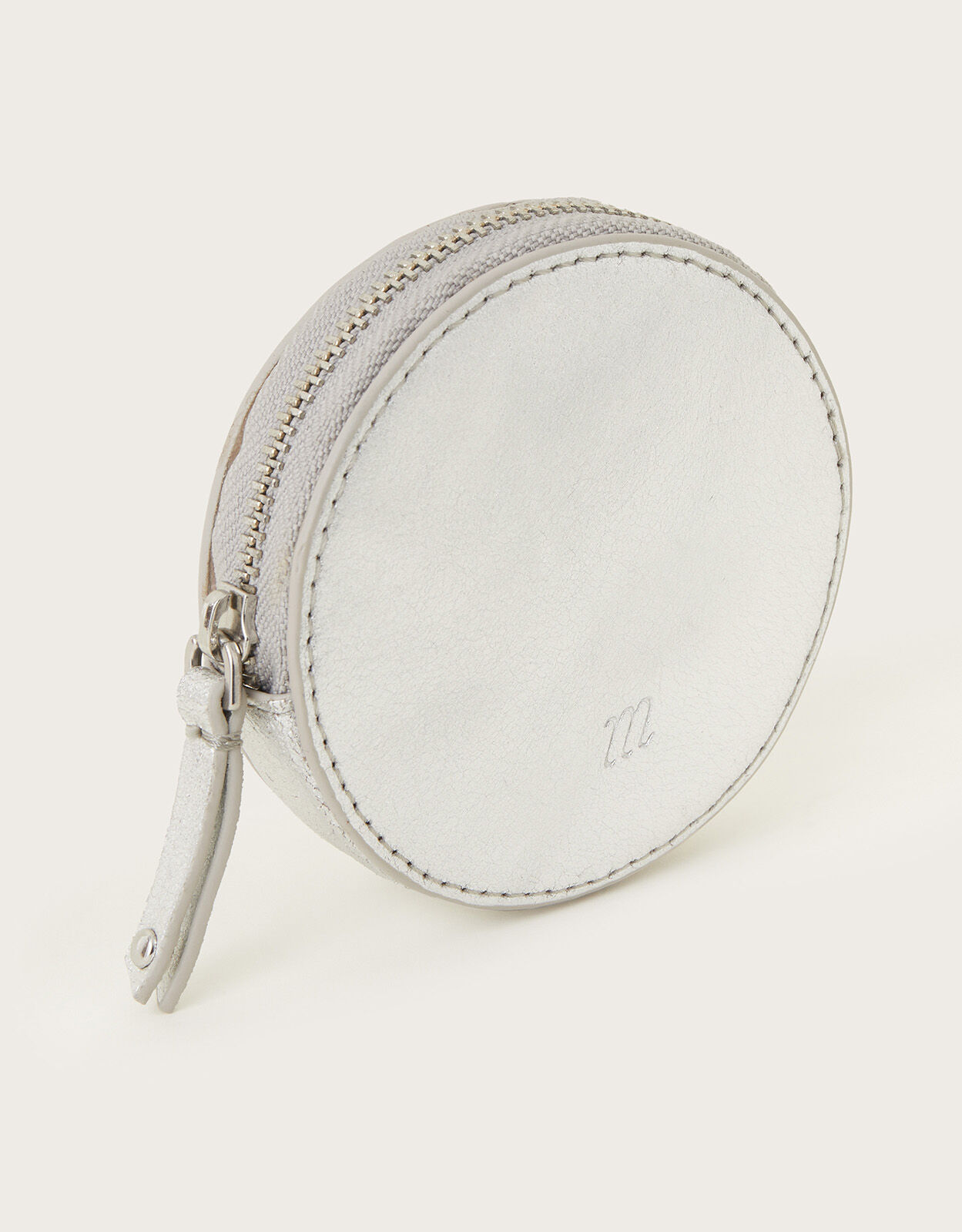 Leather round coin purse on sale