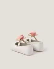 Baby Rosette Booties, Ivory (IVORY), large