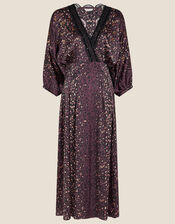 Luna Lace Animal Print Dress, Brown (CHOCOLATE), large