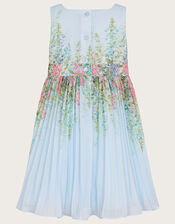Baby Hyacinth Pleated Dress, Blue (BLUE), large
