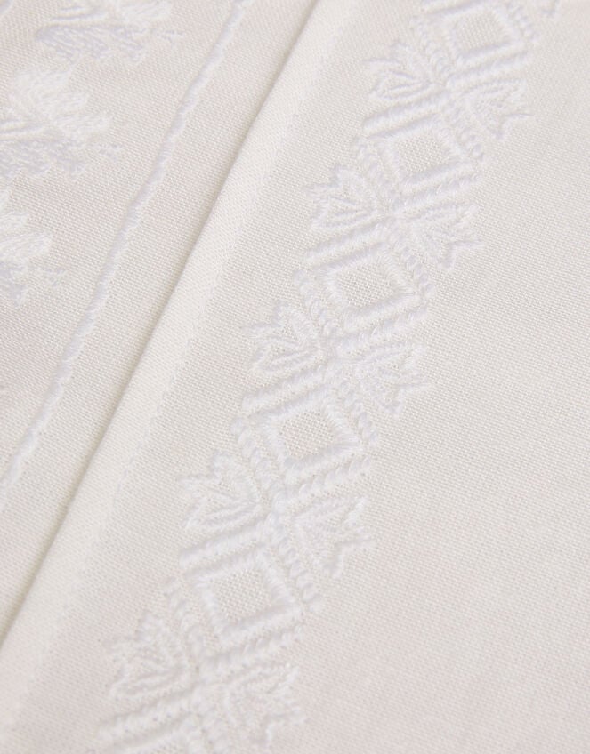 Embroidered Kurta Shirt, Ivory (IVORY), large