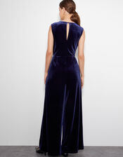 Vayle Velvet Jumpsuit, Blue (MIDNIGHT), large