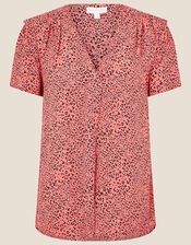 Angela Animal Print Top , Pink (PINK), large