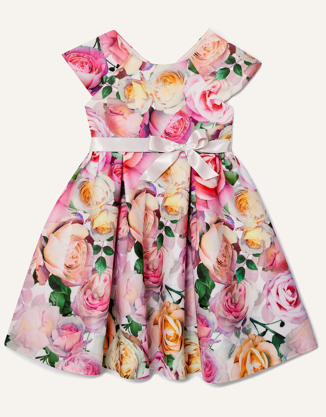 Floral Print Scuba Dress, Pink (PINK), large
