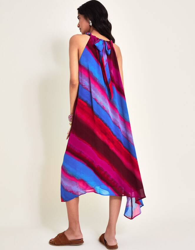 Eliza Beaded Halter Dress, Red (RED), large