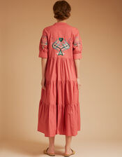 Tallulah and Hop Juliet Long Embroidered Dress, Pink (PINK), large