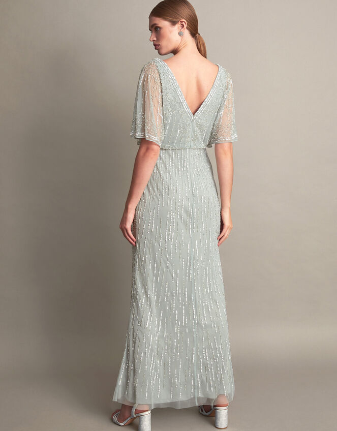 Elizabeth Embellished Maxi Dress, Green (GREEN), large