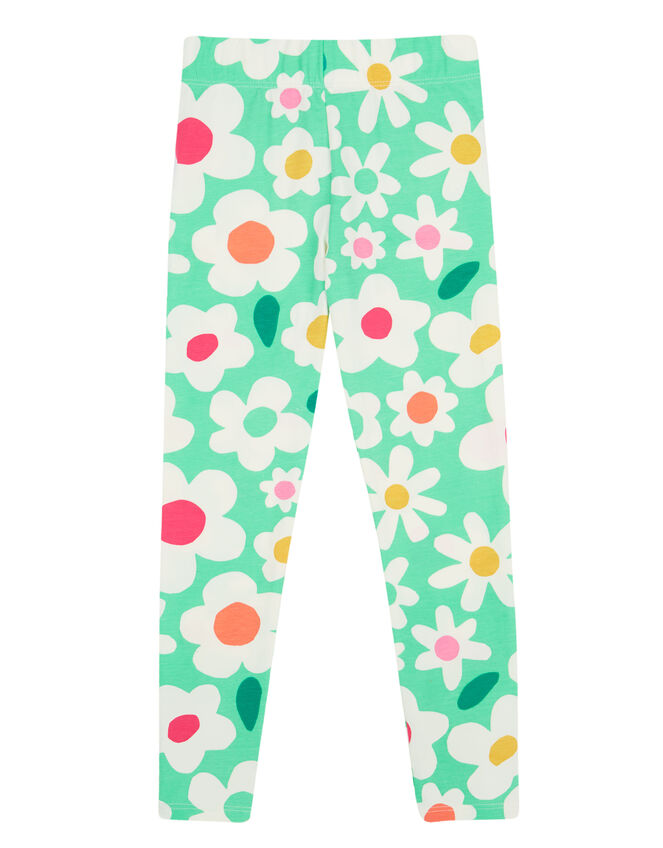 Frugi Leona Printed Leggings, Green (GREEN), large