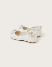 Polly Bow Ballet Flats, Ivory (IVORY), large