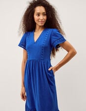 Tanitha Lace Jersey Midi Dress, Blue (COBALT), large