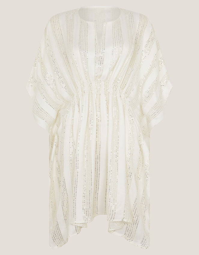 Sana Sequin Embellished Kaftan, Ivory (IVORY), large