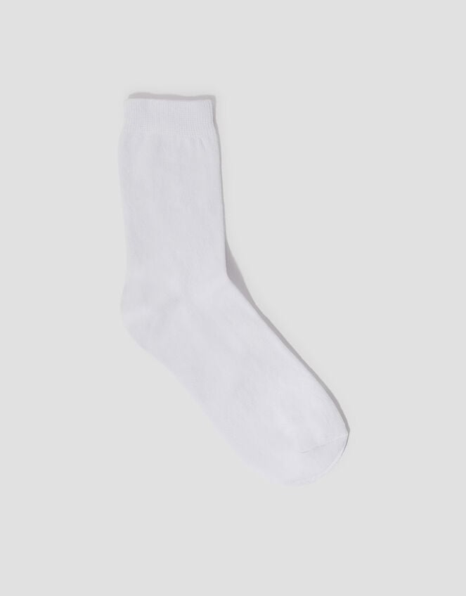 Plain Socks, White (WHITE), large