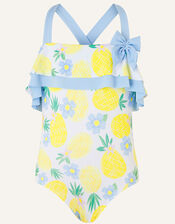 Pineapple Frill Swimsuit, Yellow (YELLOW), large