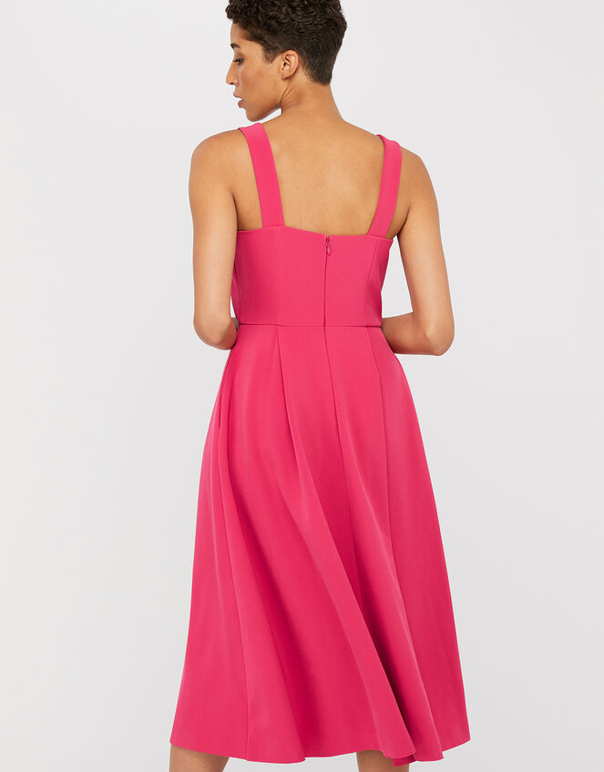 Alexa Bow Fit and Flare Dress, Pink (PINK), large