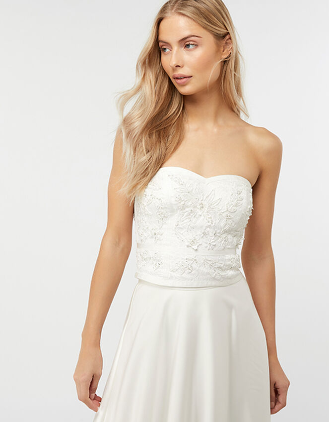 Eugenie Embellished Bridal Corset, Ivory (IVORY), large