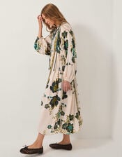 Zenya Floral Print Midi Dress, Green (GREEN), large