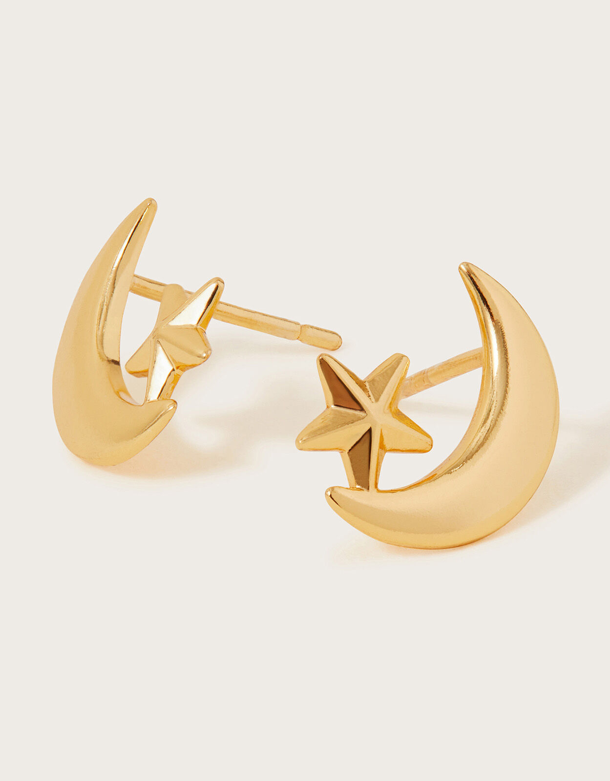 Half moon and star earrings cheap