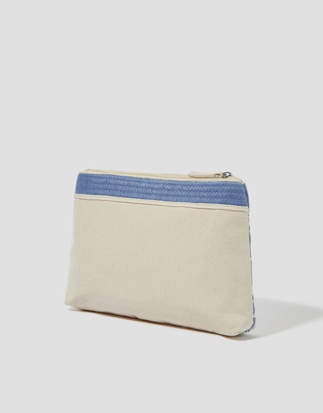 Valli Embroidered Canvas Make Up Bag, , large