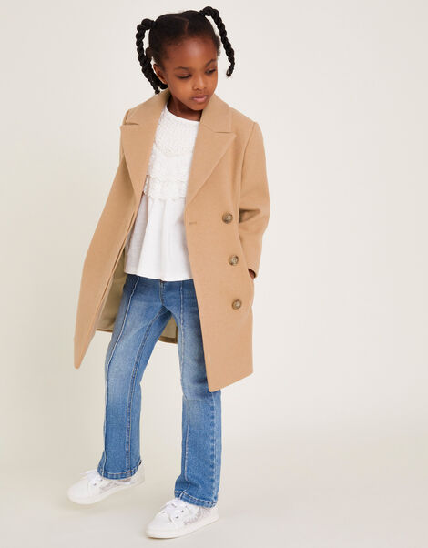 Crombie Coat, Camel (CAMEL), large