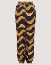 Zahara Print Balloon Trousers, Black (BLACK), large