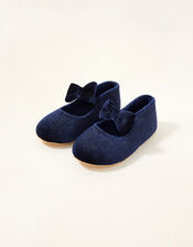 Velvet Walker Shoes, Blue (NAVY), large