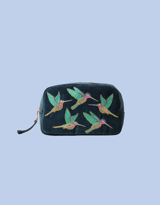Elizabeth Scarlett Velvet Make Up Bag, , large