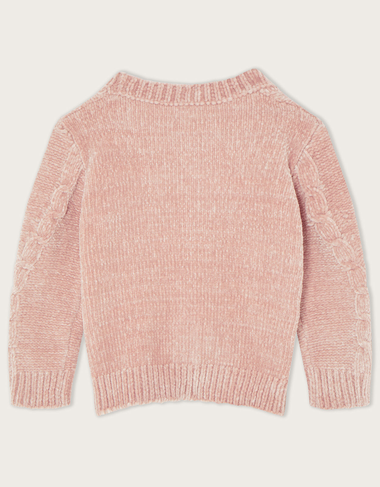 Boutique Chenille Embroidered Cardigan Pink