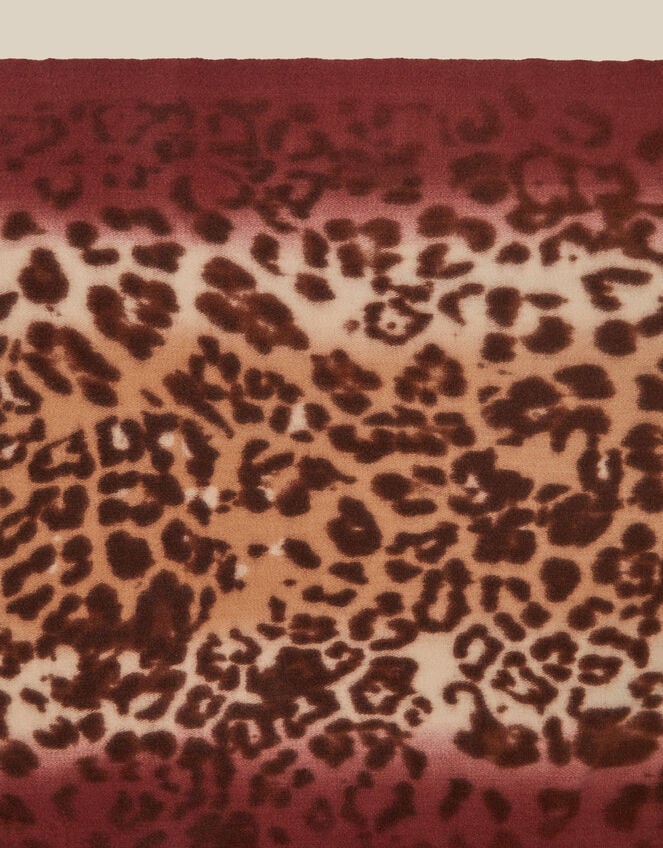 Archi Animal Print Tassel Scarf, Natural (NEUTRAL), large