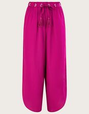 Plain Wide Leg Trousers in LENZING™ ECOVERO™, Pink (MAGENTA), large