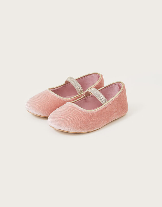 Velvet Walker Shoes, Pink (PINK), large