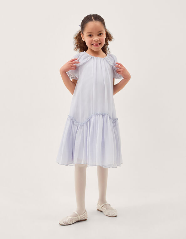 Elena Sequin Swing Party Dress, Blue (PALE BLUE), large