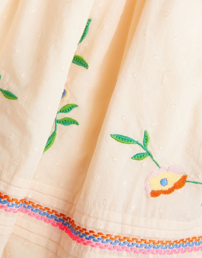 Floral Embroidered Sundress, Cream (CREAM), large