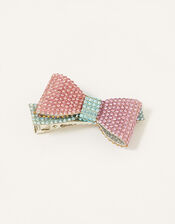 Rainbow Dazzle Bow Clip, , large