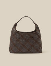 Adele Woven Leather Shoulder Bag, , large